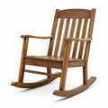 Schaukelstuhl aus Holz mit Armlehnen, Braun, 67 × 90 × 110 cm, Landhausstil